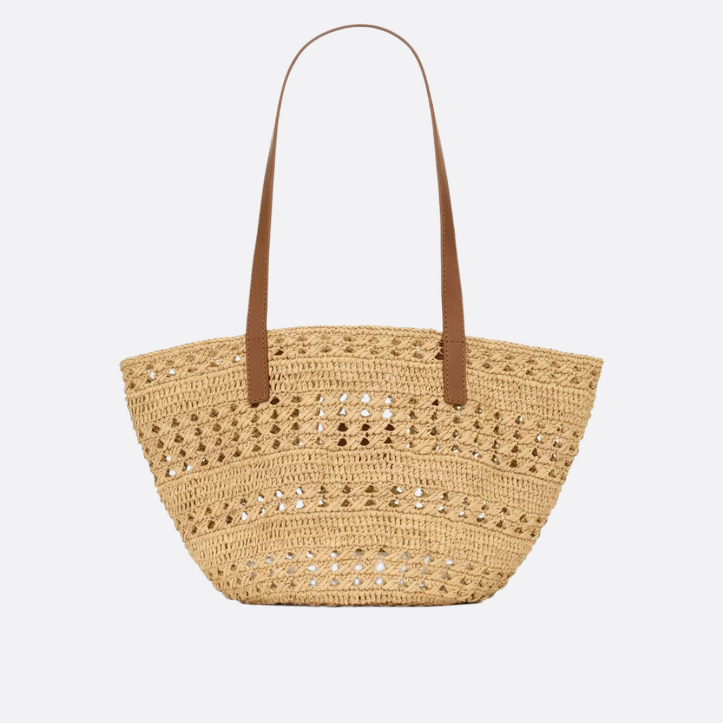 YVES SAINT LAURENT RAFFIA BREAD BAG
