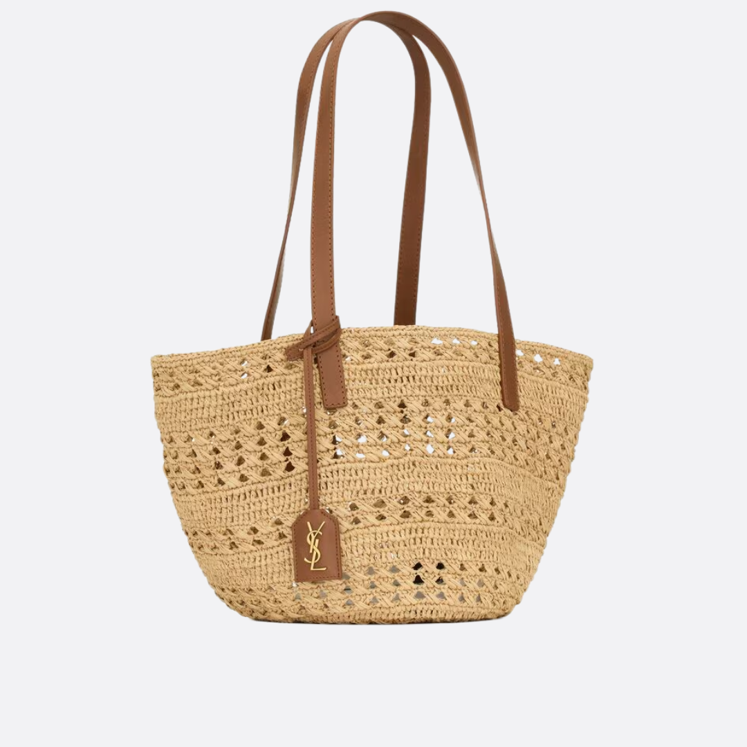 YVES SAINT LAURENT RAFFIA BREAD BAG