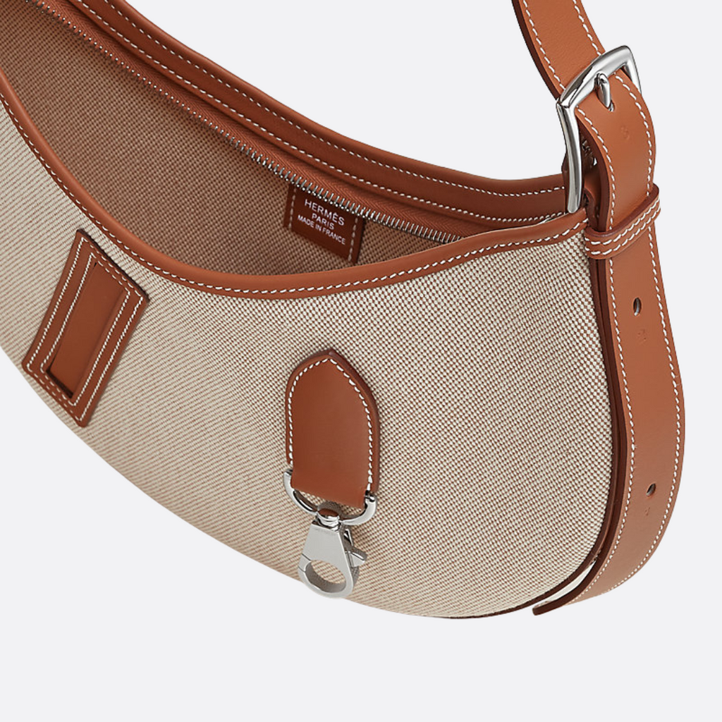 P'TIT ARÇON TOILE &amp; LEATHER BAG HERMÈS