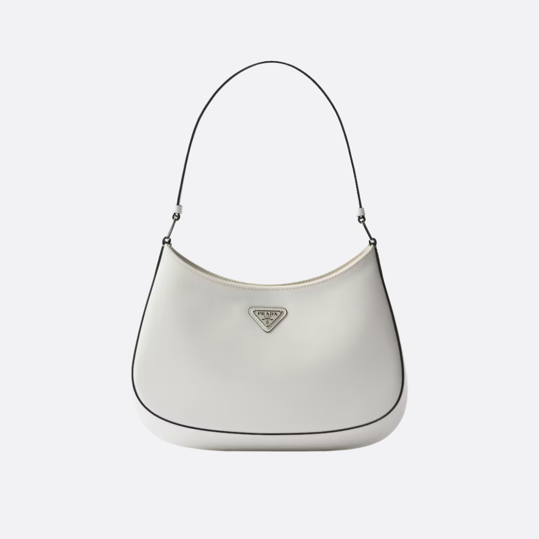PRADA CLEO BRUSHED LEATHER SHOULDER BAG