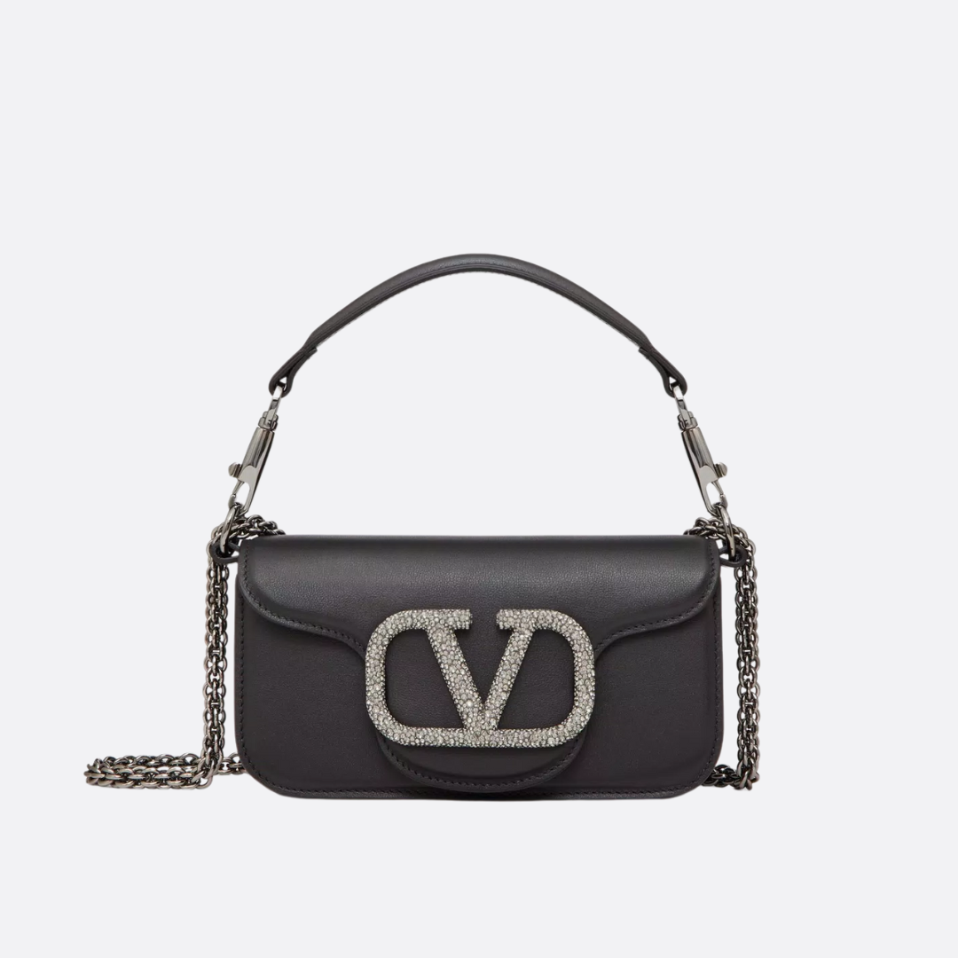 VALENTINO GARAVANI LOCÒ SMALL SHOULDER BAG WITH JEWELRY LOGO