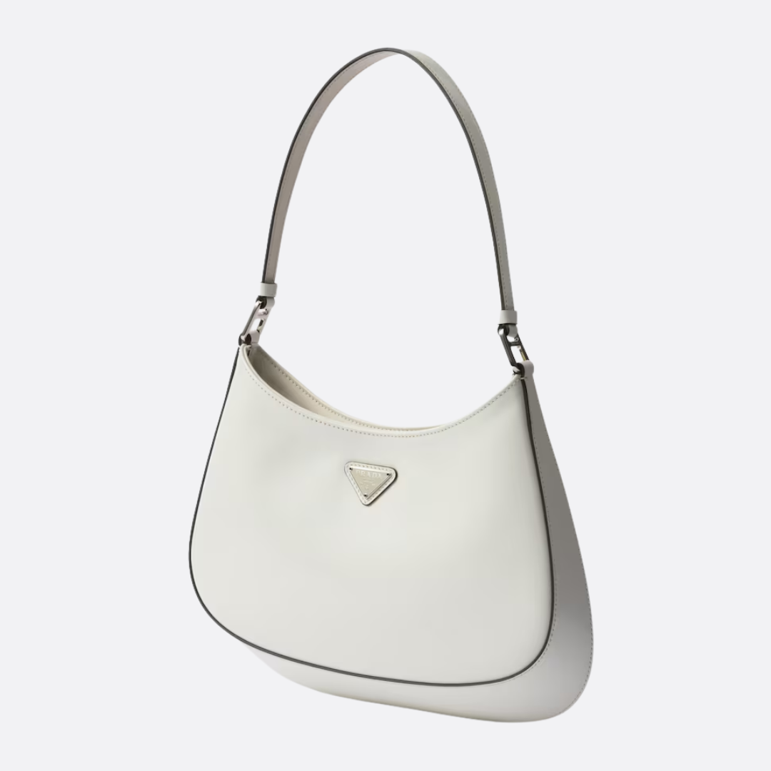 PRADA CLEO BRUSHED LEATHER SHOULDER BAG