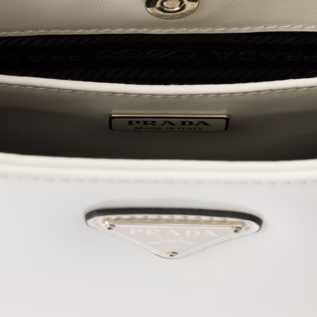 PRADA CLEO BRUSHED LEATHER SHOULDER BAG