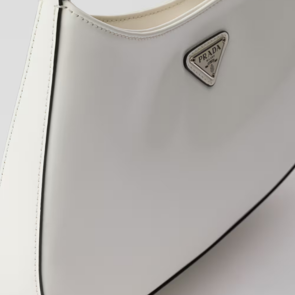 PRADA CLEO BRUSHED LEATHER SHOULDER BAG