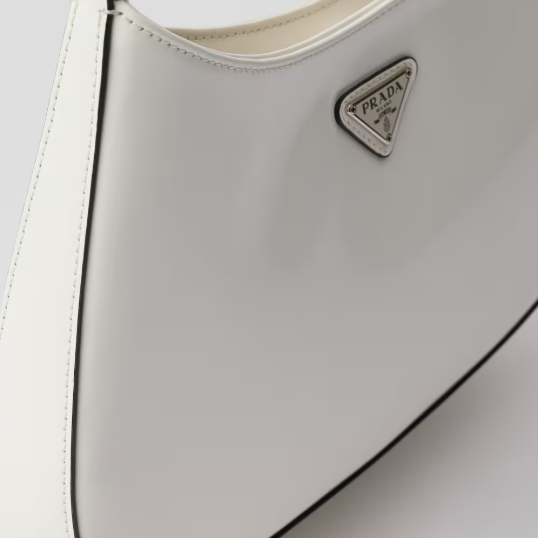 PRADA CLEO BRUSHED LEATHER SHOULDER BAG