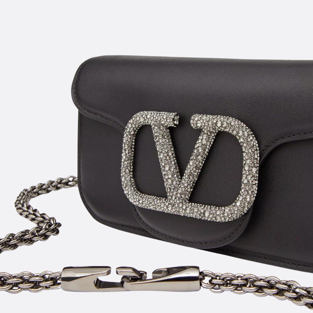 VALENTINO GARAVANI LOCÒ SMALL SHOULDER BAG WITH JEWELRY LOGO