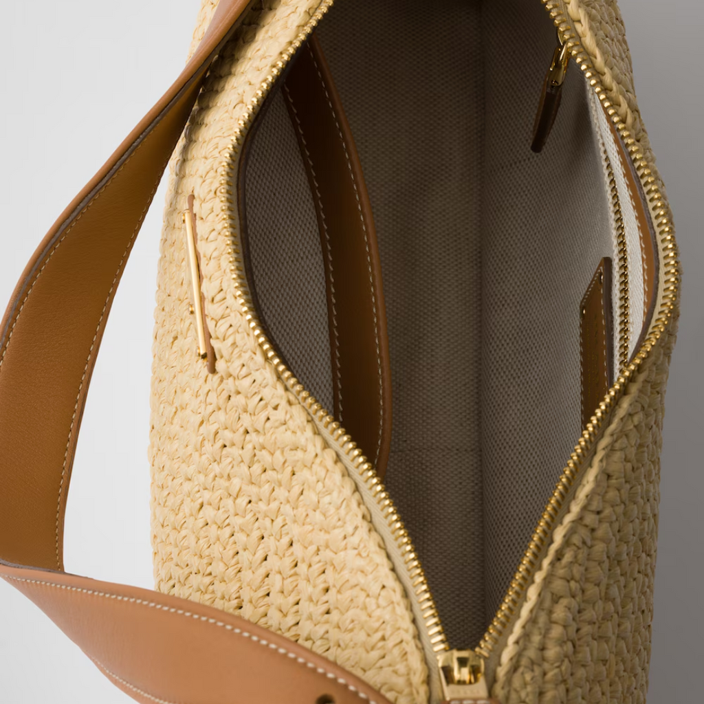 PRADA – AIMÉE CROCHET AND LEATHER BAG (LARGE)