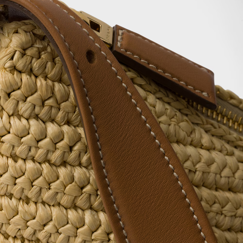 PRADA – AIMÉE CROCHET AND LEATHER BAG (LARGE)