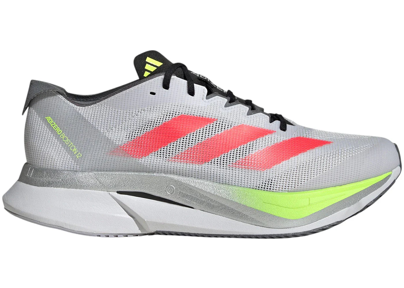 adidas Adizero Boston 12 Dash Gray Lucid Red Lucid Lemon