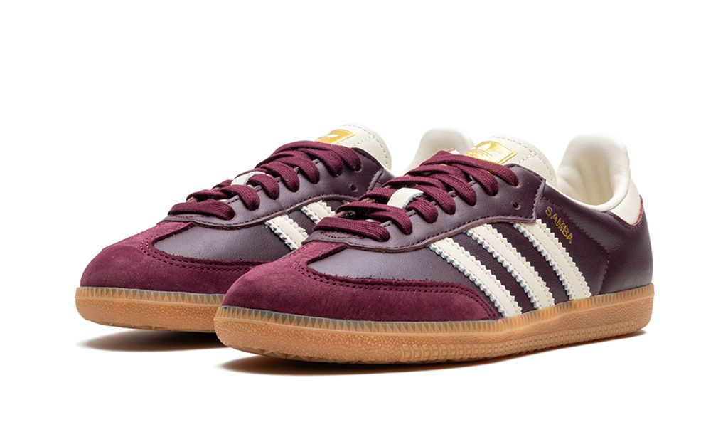 Adidas Samba OG Maroon Gold Metallic 