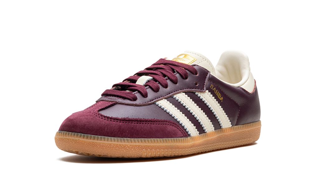 Adidas Samba OG Maroon Gold Metallic 