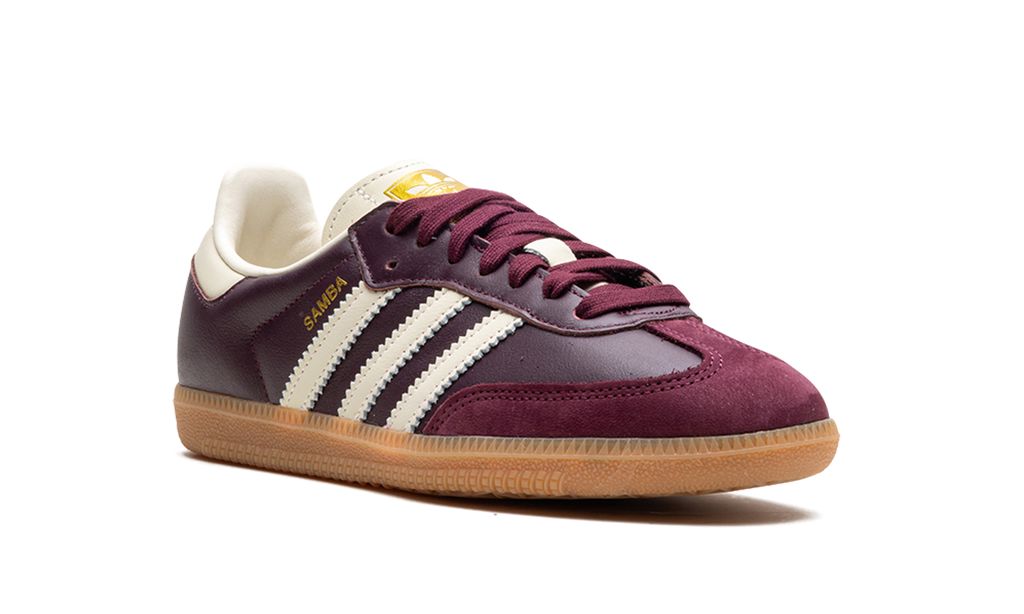 Adidas Samba OG Maroon Gold Metallic 