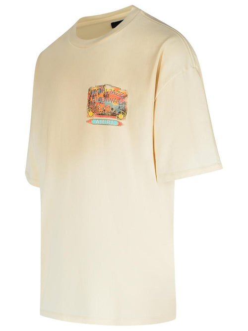 'Amiri Jazz' Ivory Cotton T-Shirt